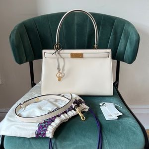NWT Tory Burch Small Lee Radziwill Bag in Cream
